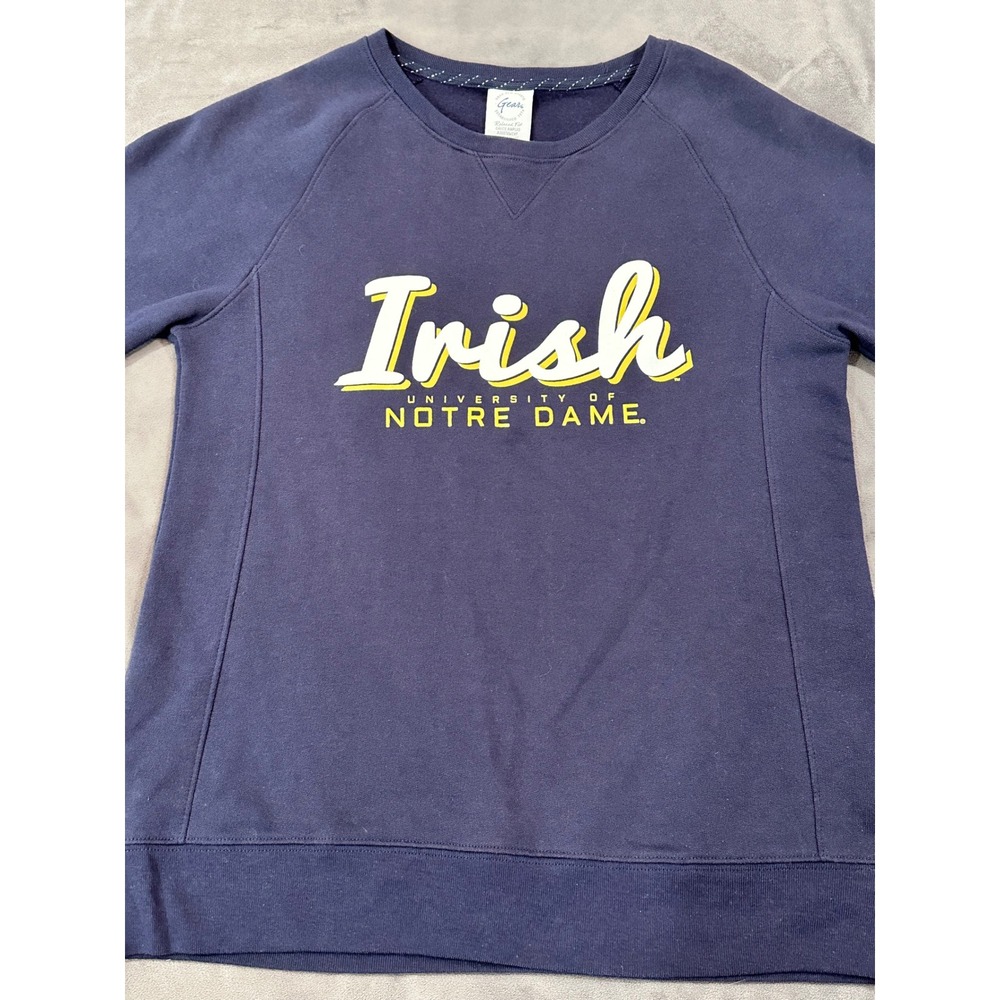Gear For Sports Notre Dame Irish Sweatshirt Navy Blue Relaxed Fit Small